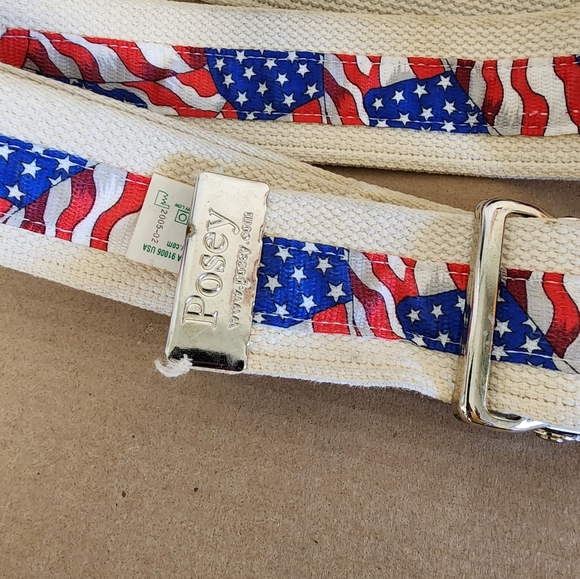 💝Posey Stars and Stripes 6549 Gait Belt with Nickel Buckle 51" Very Good Cond - Picture 6 of 8